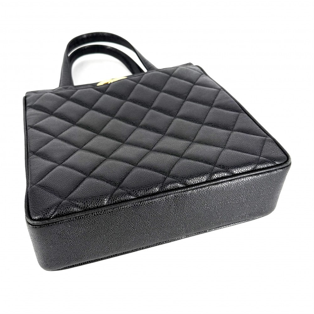 CHANEL シャネル ハンドバッグ マトラッセ ココマーク トートバッグ ブラック 黒 ゴールド金具 レディース【中古品】