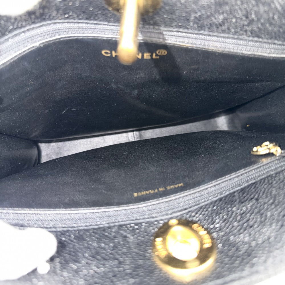 CHANEL シャネル ハンドバッグ マトラッセ ココマーク トートバッグ ブラック 黒 ゴールド金具 レディース【中古品】