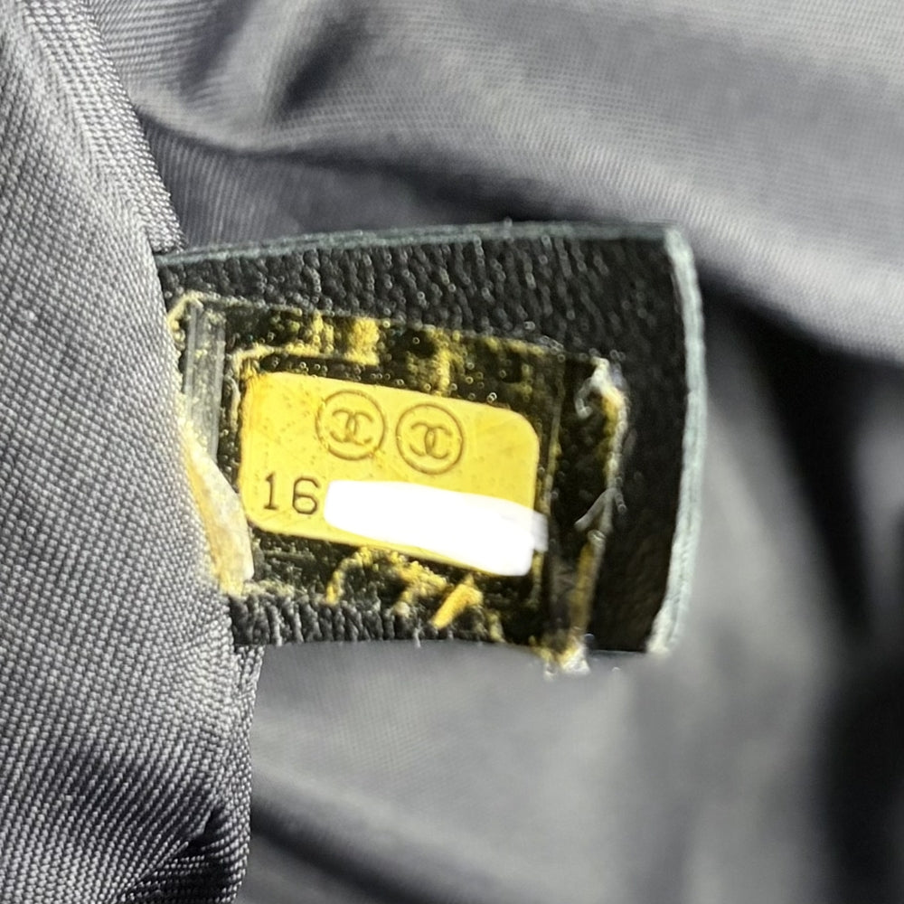 CHANEL シャネル トートバッグ パリビアリッツMM ハンドバッグ ココマーク PVCコーティングキャンバス レザー ブラック 黒 シルバー金具 レディース【中古品】