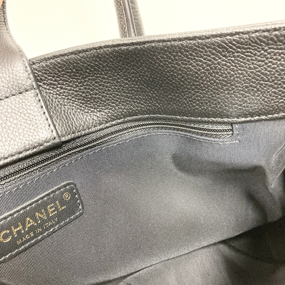 CHANEL シャネル トートバッグ ココマーク エグゼクティブトート ハンドバッグ レザー ブラック 黒 ゴールド金具 レディース【中古品】