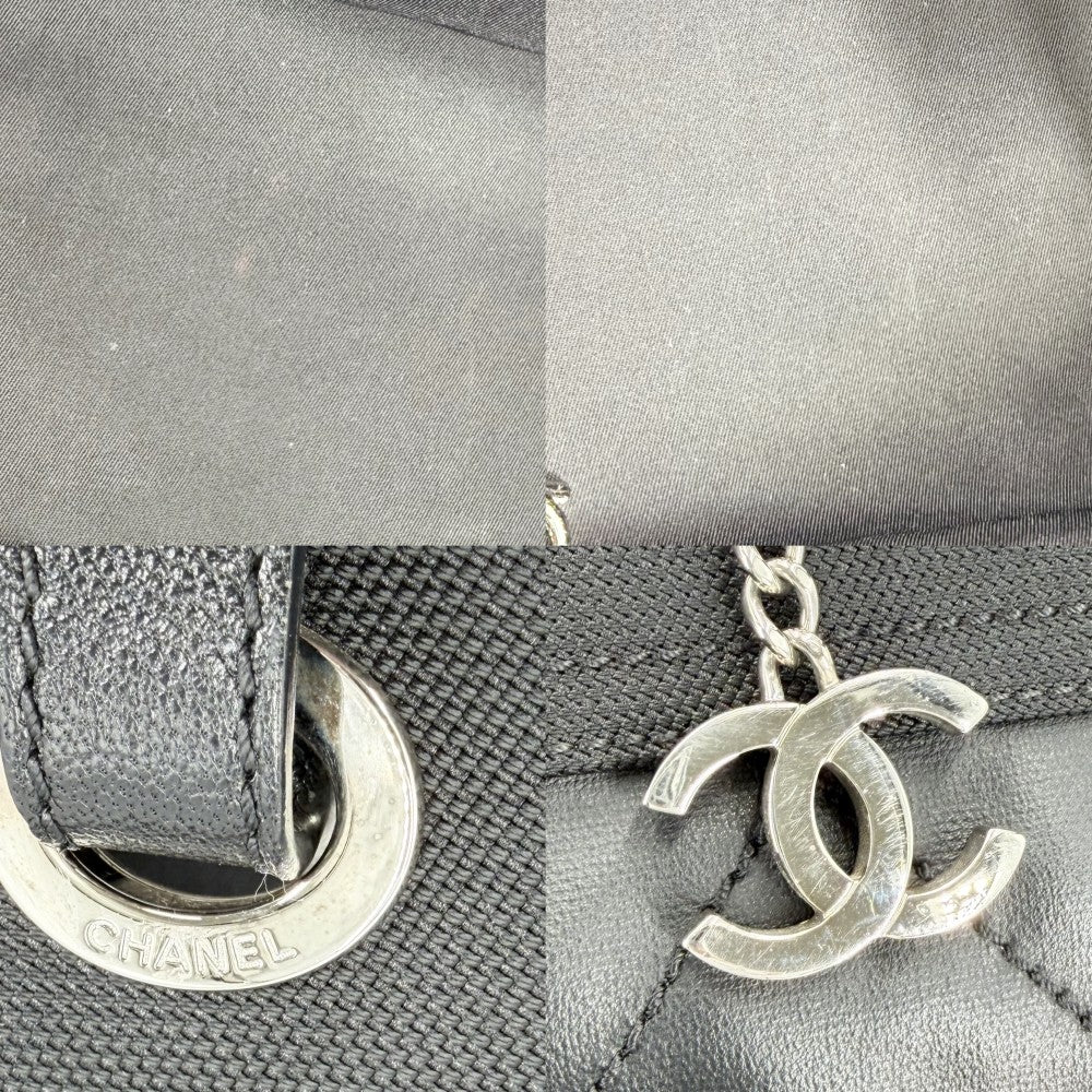 CHANEL シャネル トートバッグ パリビアリッツMM ハンドバッグ ココマーク ココマーク A34209 コーティングキャンバス レザー ブラック 黒 シルバー金具 レディース【中古品】