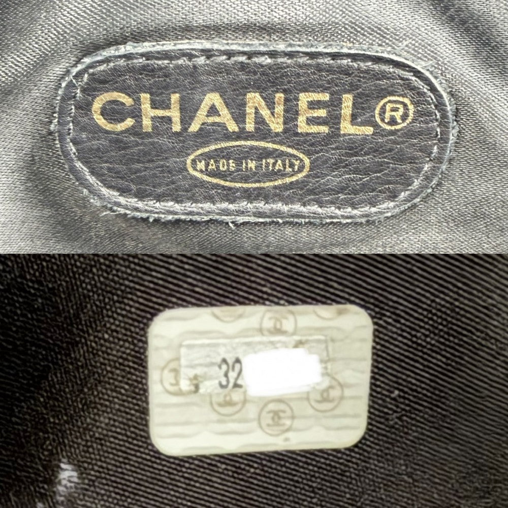 CHANEL シャネル トートバッグ ココマーク デカココ チェーンショルダー ハンドバッグ キャビアスキン ブラック 黒 ゴールド金具 レディース【中古品】