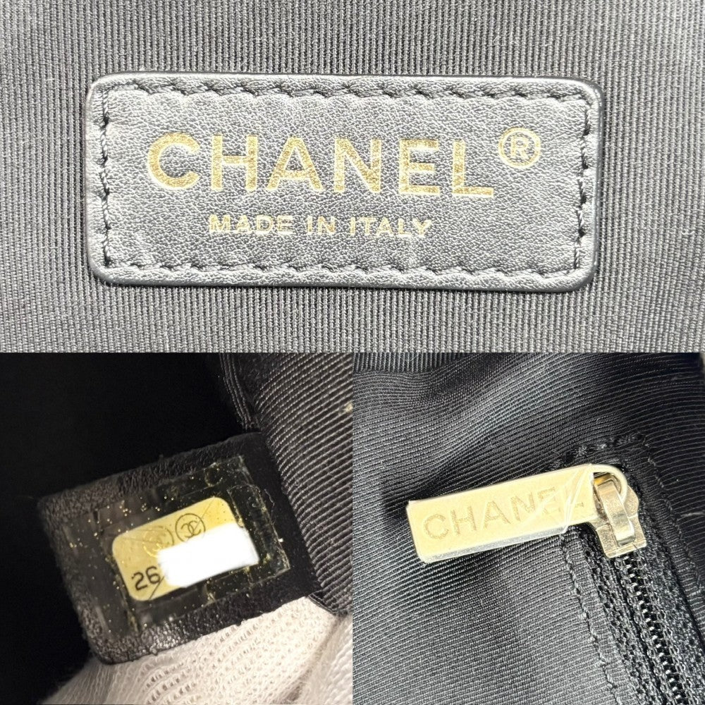 CHANEL シャネル 2WAY マトラッセ バニティバッグ チェーンショルダーバッグ ハンドバッグ レザー ブラック 黒 ゴールド金具 レディース【中古品】