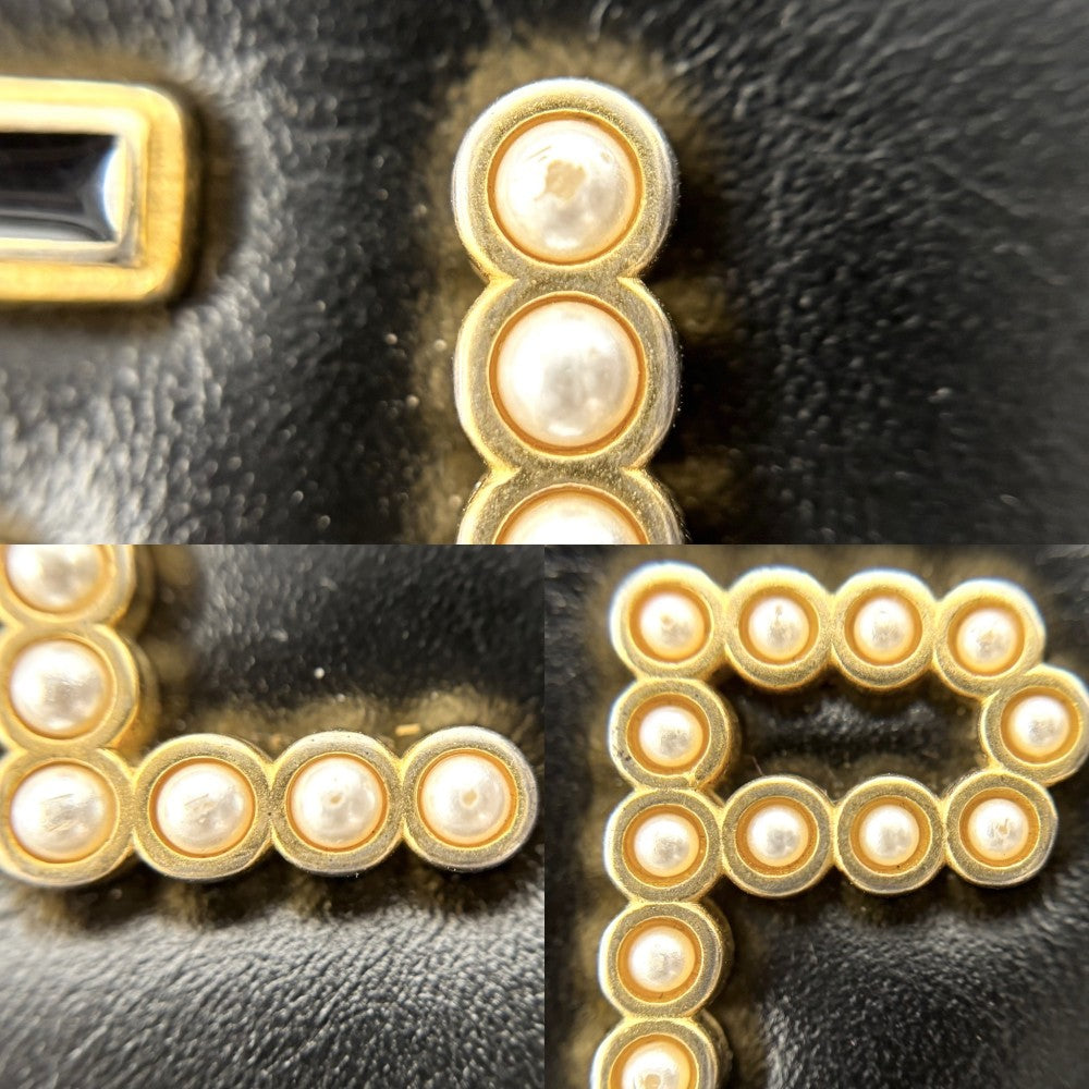 CHANEL シャネル クラッチバッグ ドーヴィル ココマーク セカンドバッグ レザー ブラック 黒 ゴールド×シルバー金具 レディース【中古品】