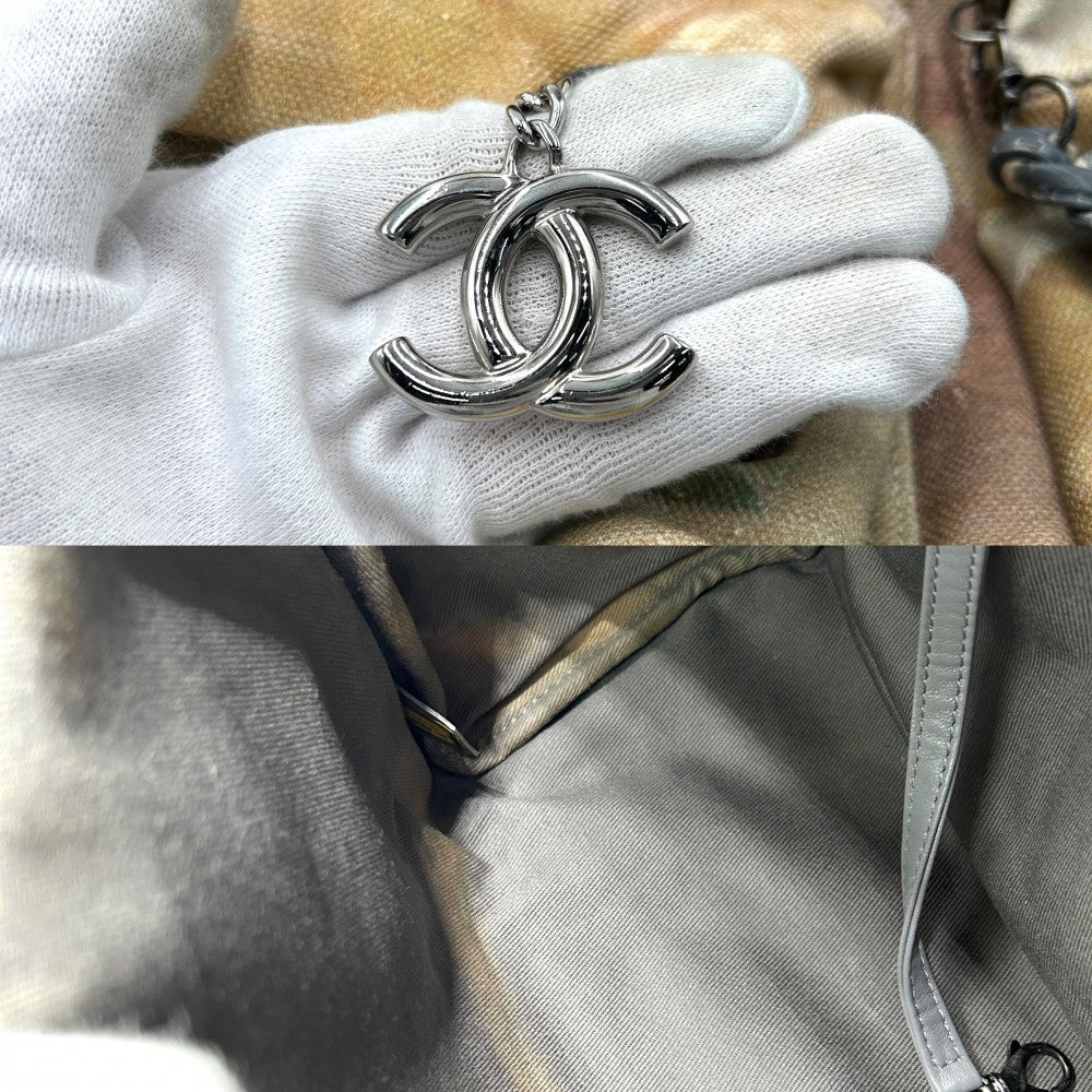 CHANEL シャネル リュック ペイント グラフィティ バックパック アクト2コレクション ココマーク ココ かばん 鞄 キャンバス ベージュ マルチカラー シルバー金具 レディース【中古品】