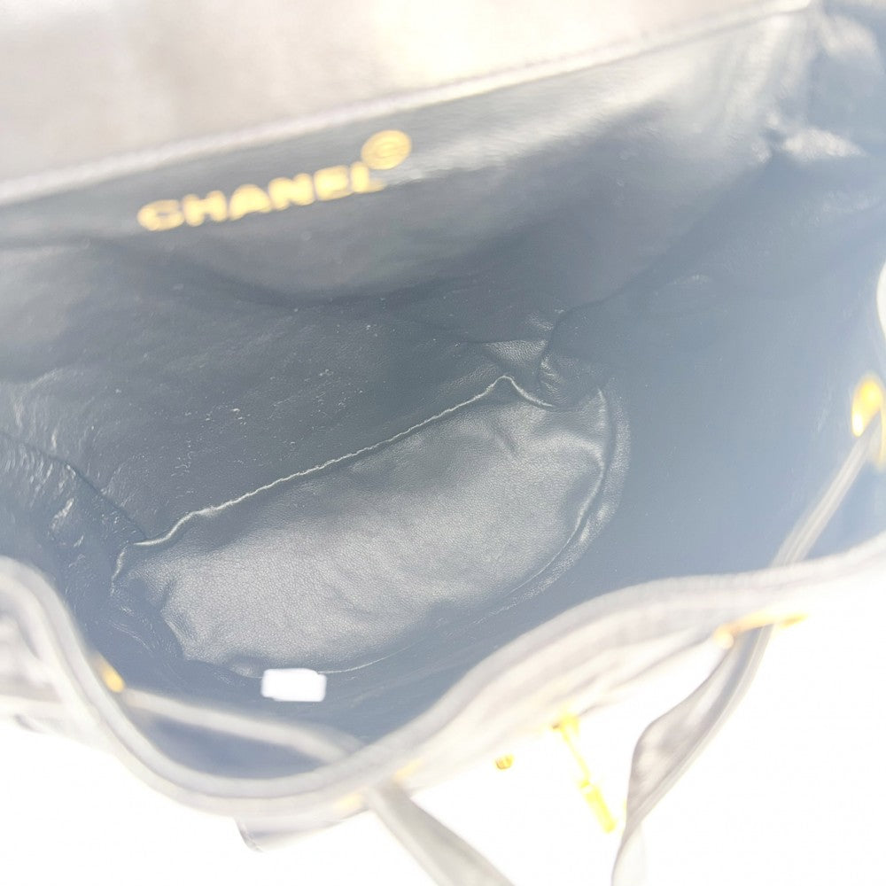 【開店SALE】 CHANEL シャネル リュック マトラッセ バックパック チェーンショルダー ターンロック ココマーク ラムスキン ブラック 黒 ゴールド金具 レディース【中古品】