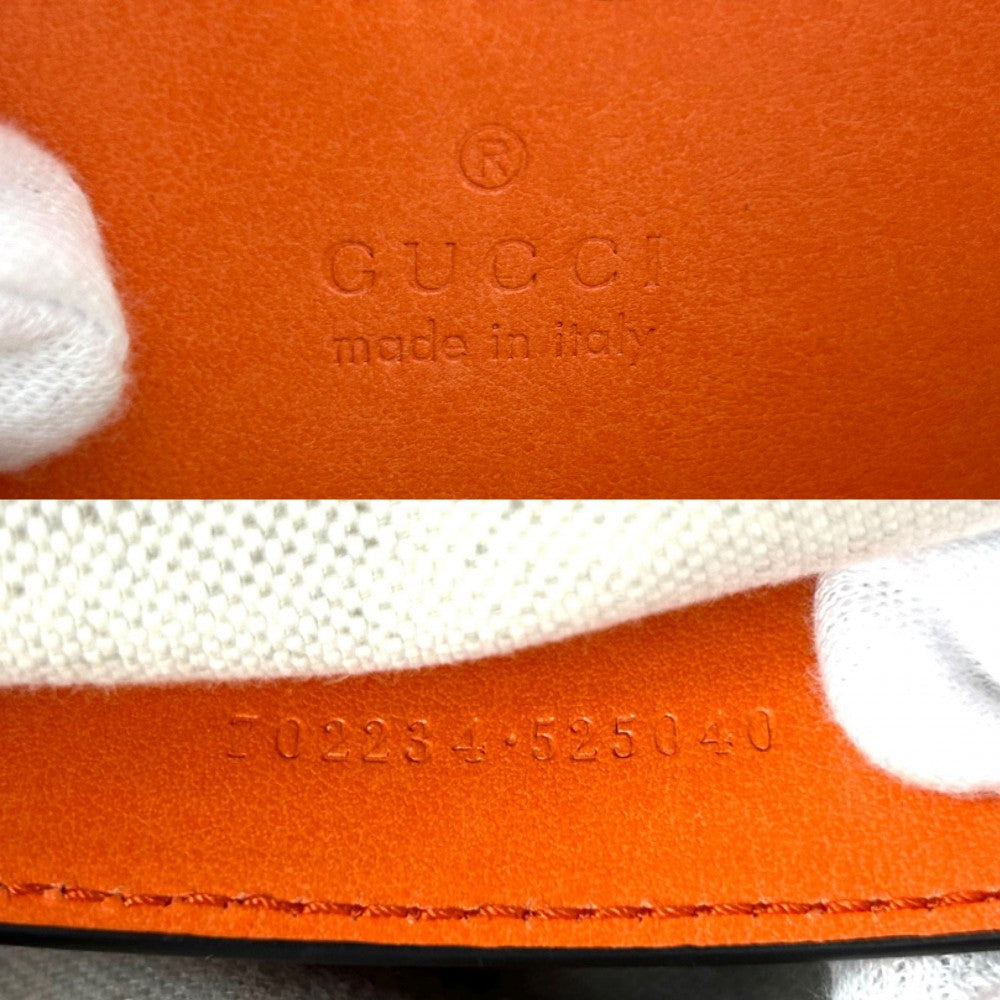 【開店SALE】 GUCCI グッチ ショルダーバッグ GGマトラッセ スモールバッグ キルティング かばん 鞄 702234 レザー オレンジ ゴールド金具 レディース【中古品】