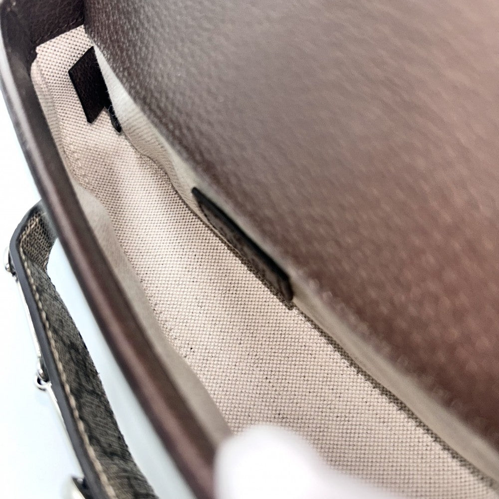 GUCCI グッチ 2WAY ホースビット1955 ショルダーバッグ ミニハンドバッグ 鞄 かばん 774209 GGスプリームキャンバス レザー ベージュ シルバー金具 レディース【中古品】