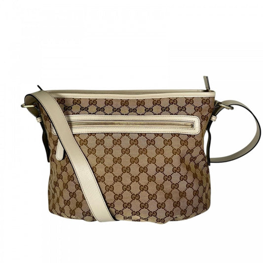 GUCCI グッチ ショルダーバッグ 388930 GGキャンバス ベージュ ゴールド金具 レディース【中古品】