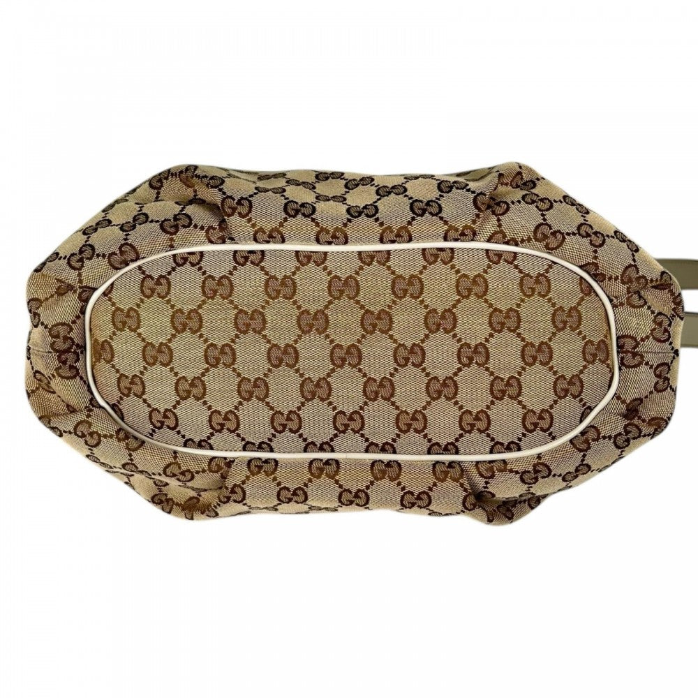 GUCCI グッチ ショルダーバッグ 388930 GGキャンバス ベージュ ゴールド金具 レディース【中古品】