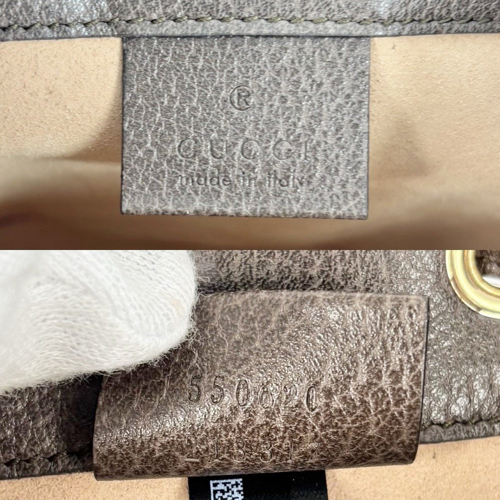 GUCCI グッチ ショルダーバッグ オフィディア ミニバケットバッグ シェリーライン 550620 GGスプリームキャンバス ベージュ ゴールド金具 レディース【中古品】