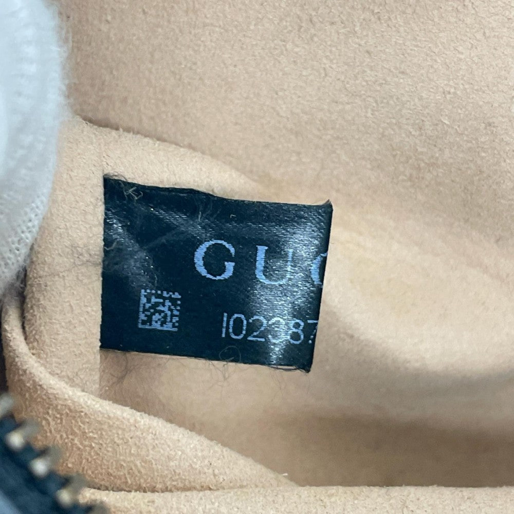 GUCCI グッチ ショルダーバッグ GGマーモント 448065 レザー ブラック 黒 ゴールド金具 レディース【中古品】