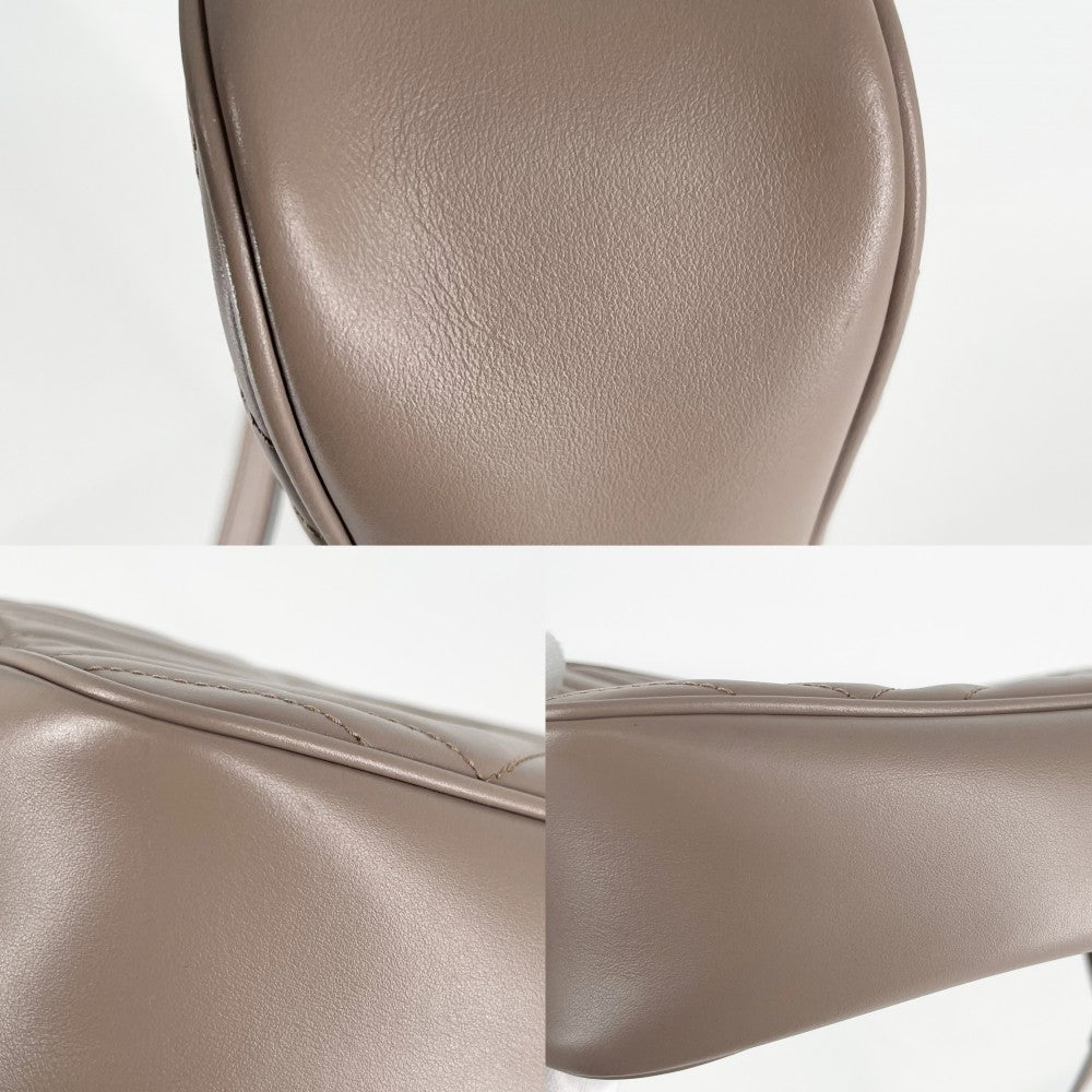 GUCCI グッチ ショルダーバッグ GGマーモント スモール カメラバッグ キルティング 447632 レザー ピンクベージュ ゴールド金具 レディース【中古品】