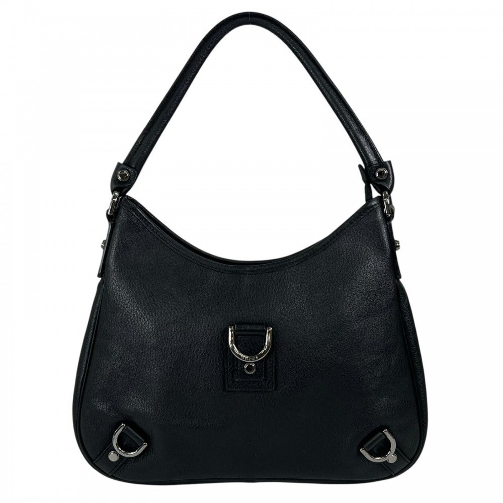GUCCI グッチ ショルダーバッグ 268637 レザー ブラック 黒 シルバー金具 レディース【中古品】