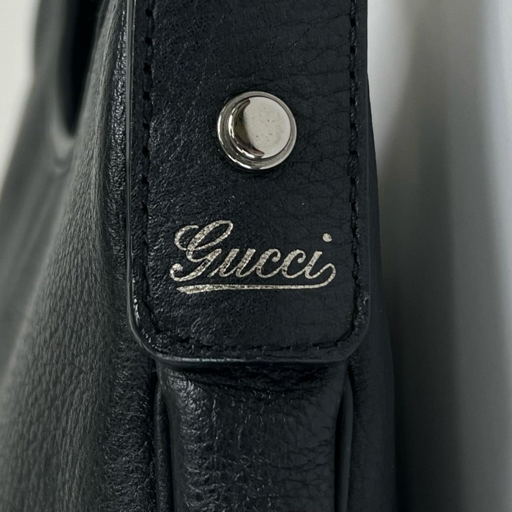 GUCCI グッチ ショルダーバッグ 268637 レザー ブラック 黒 シルバー金具 レディース【中古品】