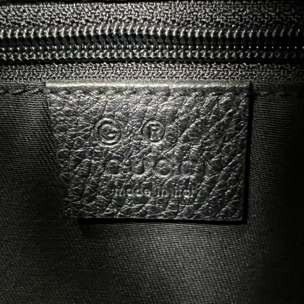 GUCCI グッチ ショルダーバッグ 268637 レザー ブラック 黒 シルバー金具 レディース【中古品】