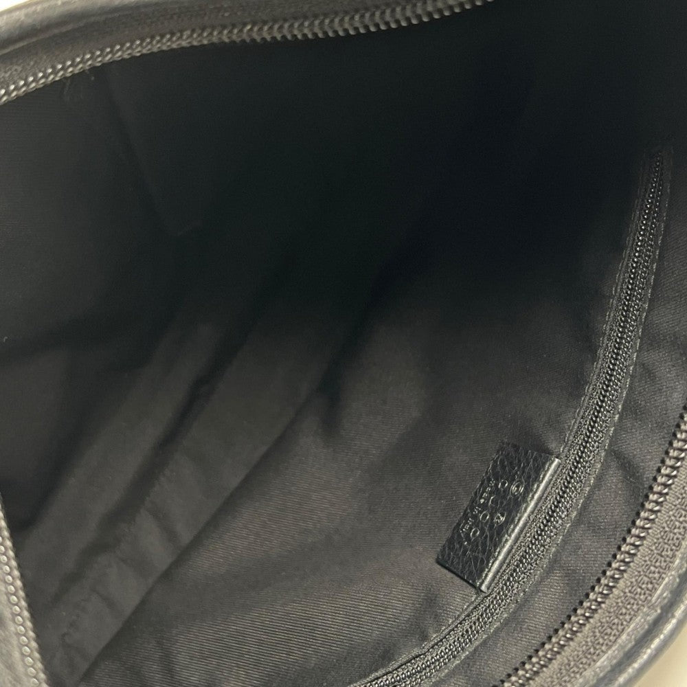 GUCCI グッチ ショルダーバッグ 268637 レザー ブラック 黒 シルバー金具 レディース【中古品】