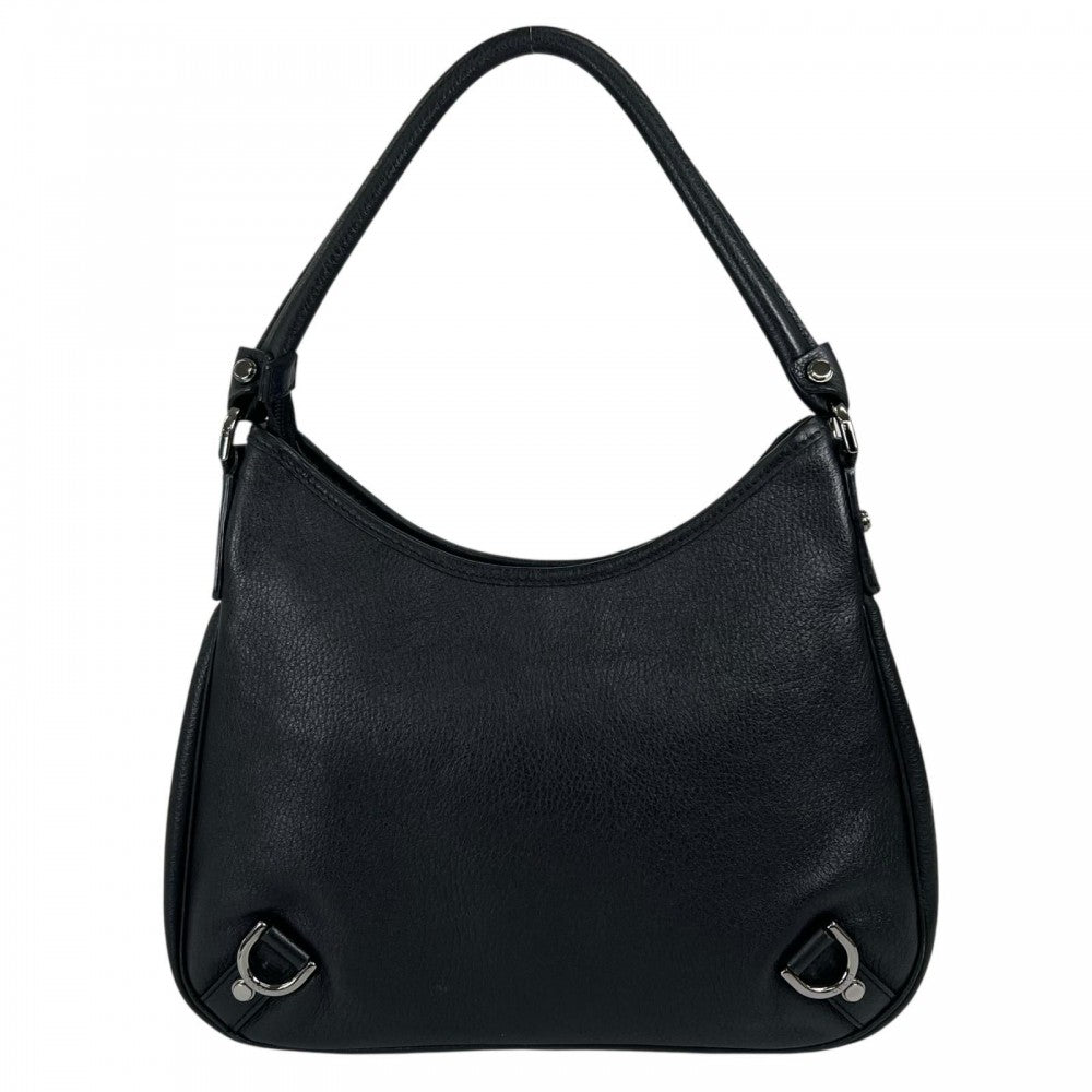 GUCCI グッチ ショルダーバッグ 268637 レザー ブラック 黒 シルバー金具 レディース【中古品】