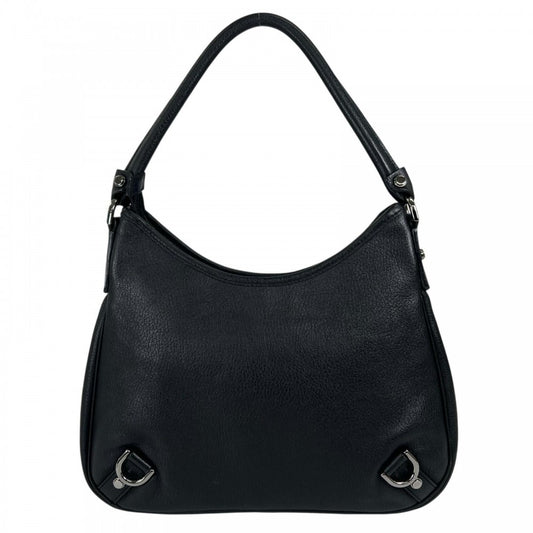 GUCCI グッチ ショルダーバッグ 268637 レザー ブラック 黒 シルバー金具 レディース【中古品】