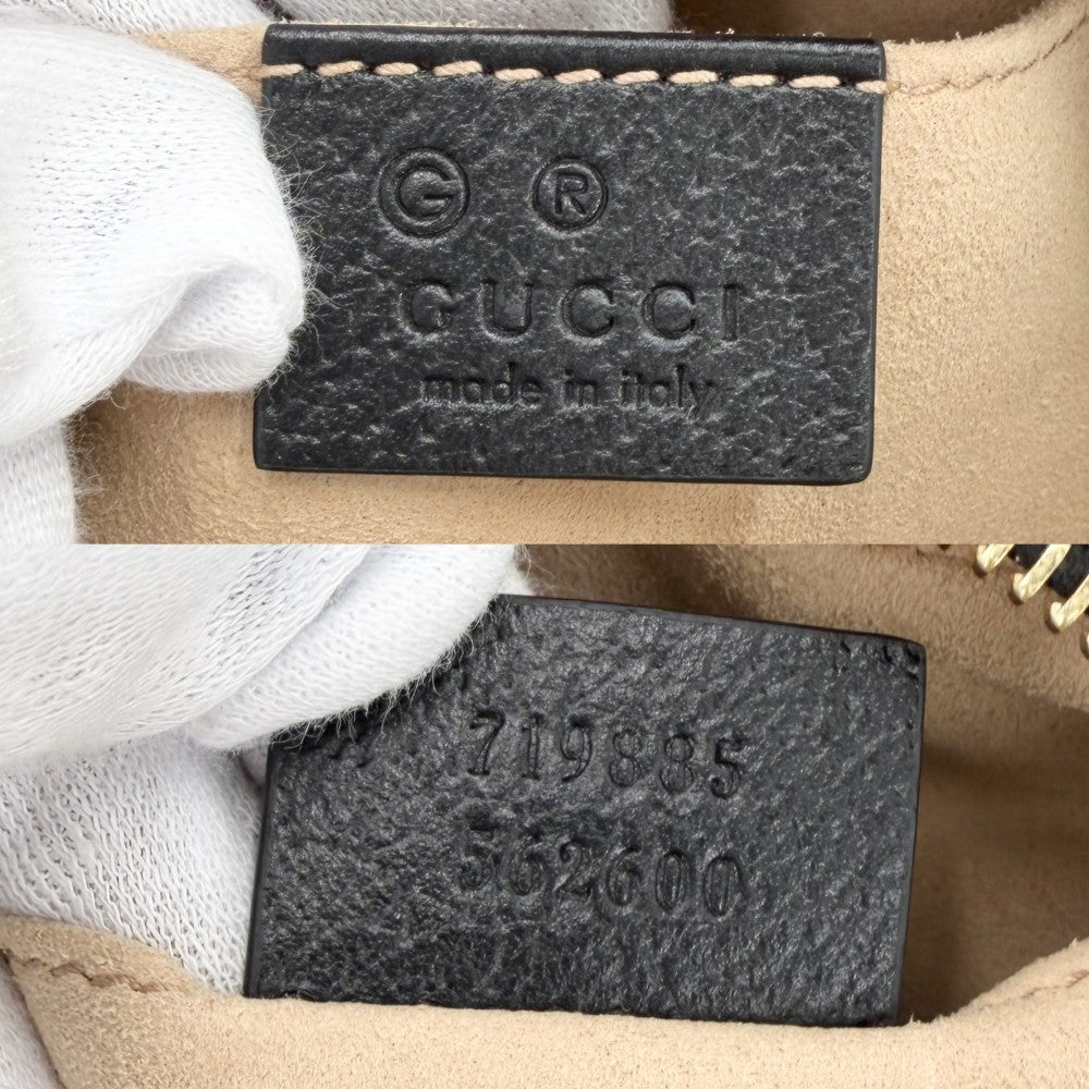 GUCCI グッチ ショルダーバッグ オフィディア スモール ポシェット 719885 レザー ブラック 黒 ゴールド金具 レディース【中古品】