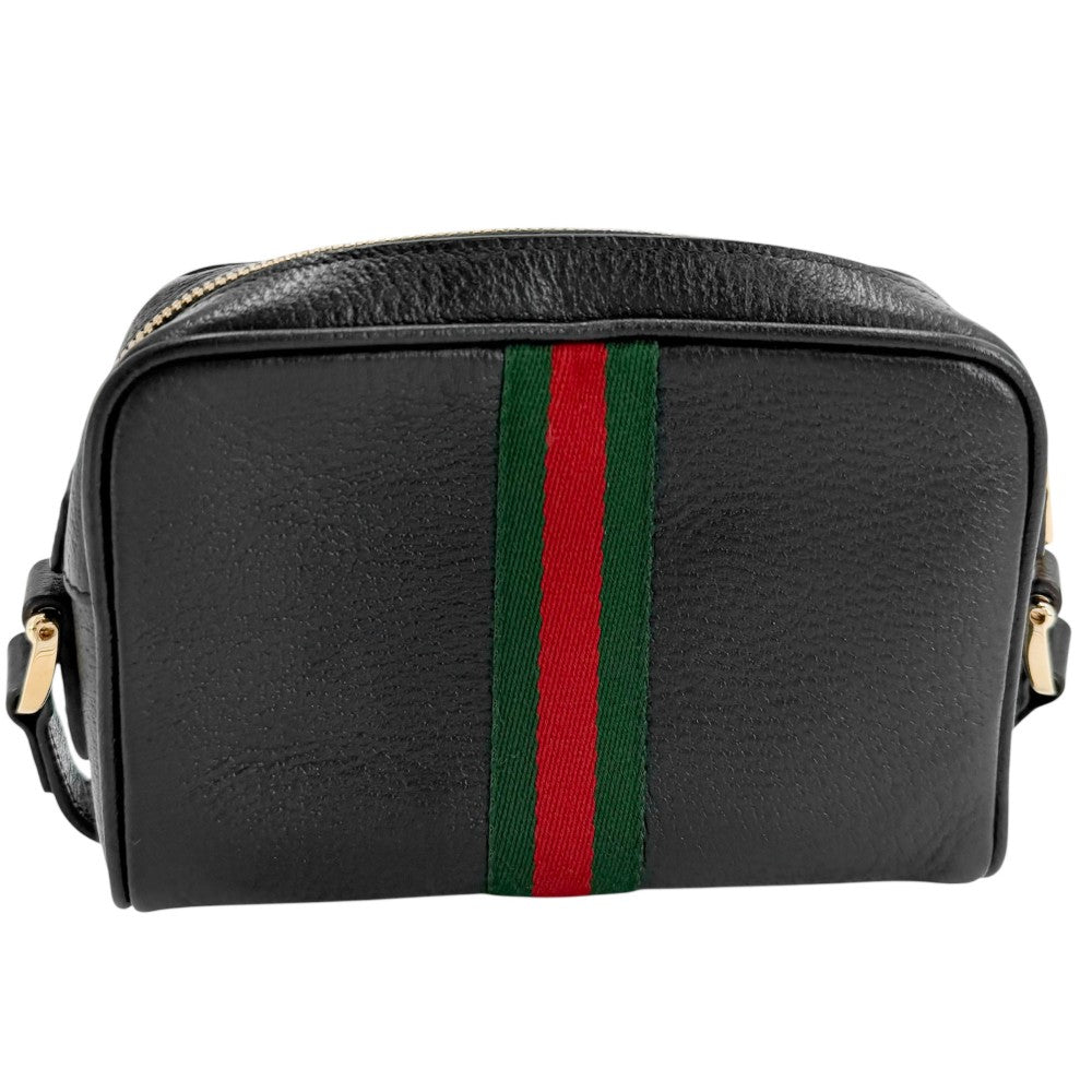 GUCCI グッチ ショルダーバッグ オフィディア スモール ポシェット 719885 レザー ブラック 黒 ゴールド金具 レディース【中古品】