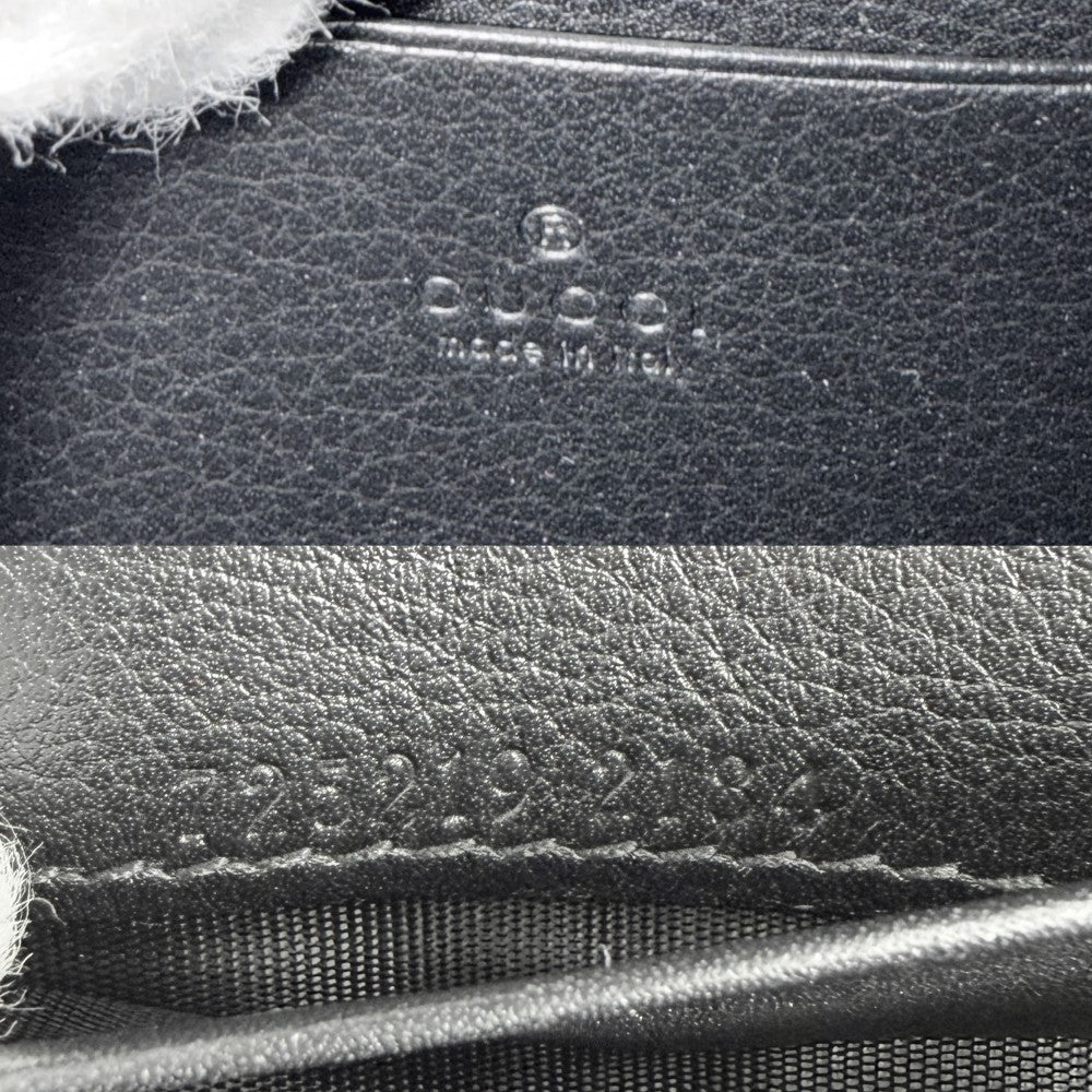 GUCCI グッチ チェーンウォレット ブロンディ ショルダーバッグ ポシェット GG 725219 レザー ブラック 黒 ゴールド金具 レディース【中古品】