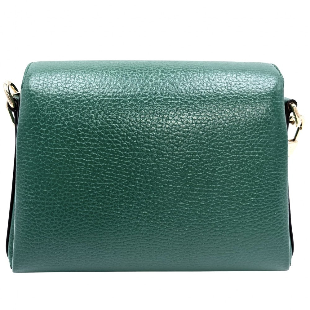 GUCCI グッチ ショルダーバッグ インターロッキングG チェーン 607720 レザー グリーン 緑 ゴールド金具 レディース【中古品】