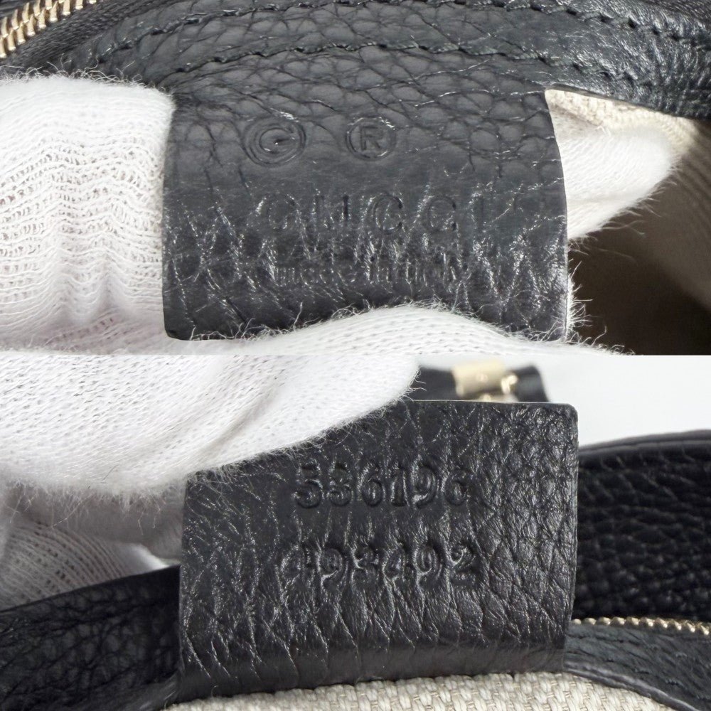 GUCCI グッチ トートバッグ ソーホー チェーンショルダー GG ハンドバッグ タッセル 536196 レザー ブラック 黒 ゴールド金具 レディース【中古品】