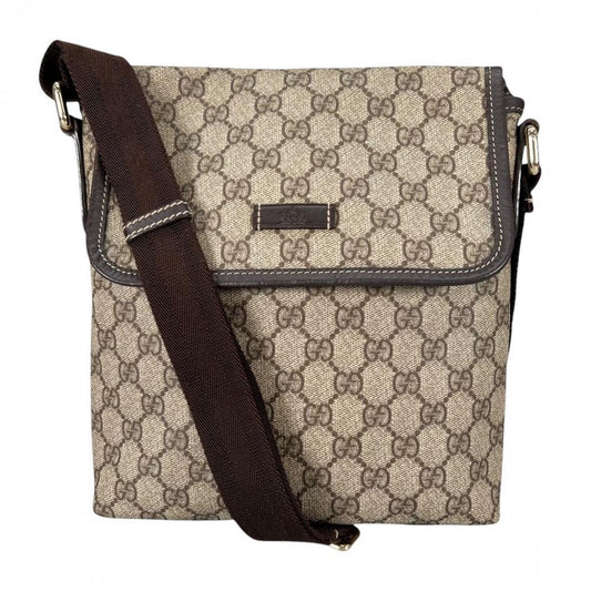GUCCI グッチ ショルダーバッグ メッセンジャーバッグ 223666 GGスプリームキャンバス ベージュ ゴールドシルバー金具 メンズ【中古品】