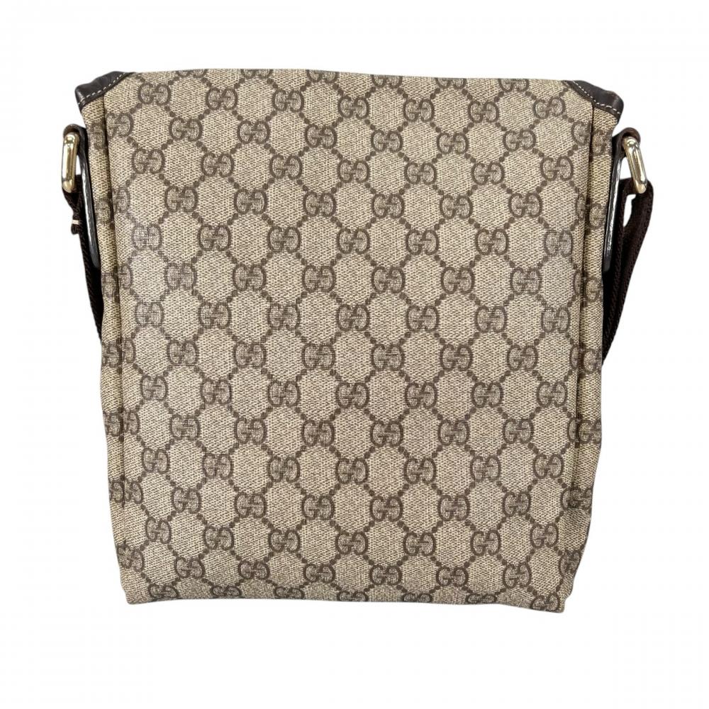GUCCI グッチ ショルダーバッグ メッセンジャーバッグ 223666 GGスプリームキャンバス ベージュ ゴールドシルバー金具 メンズ【中古品】
