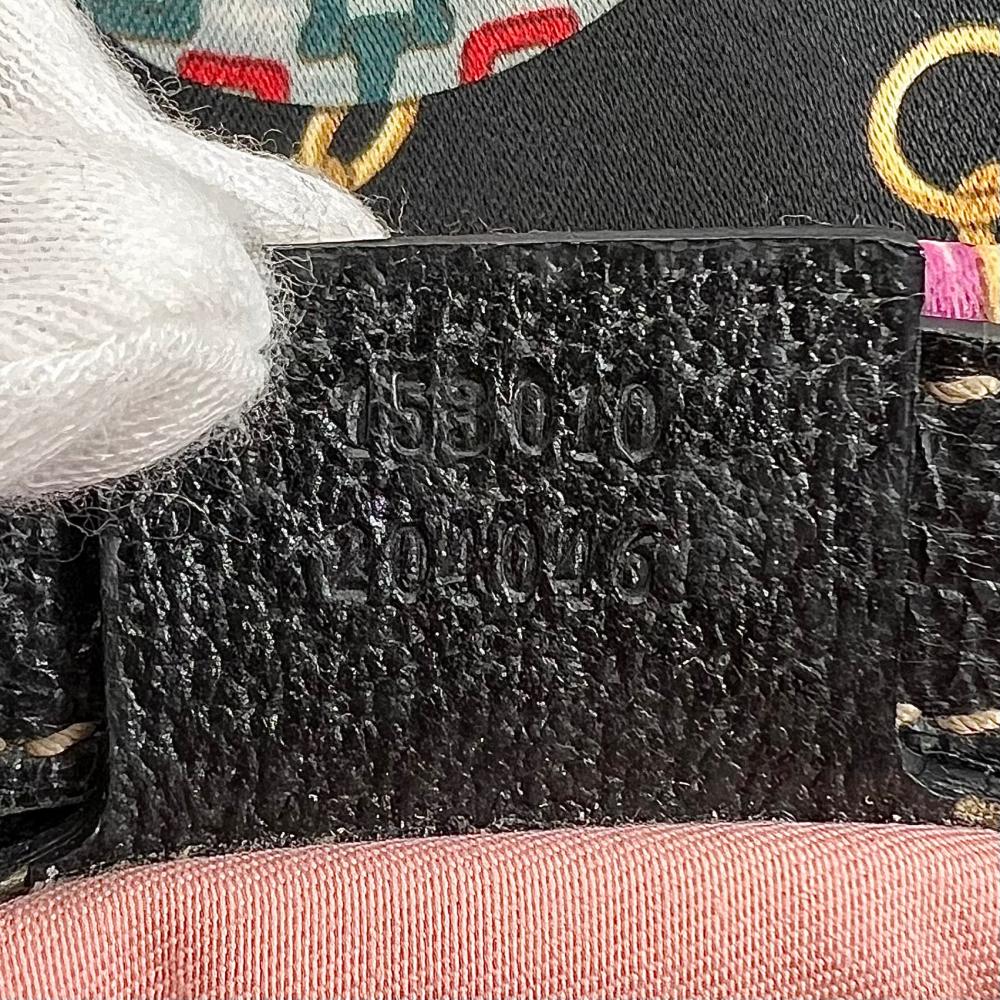 GUCCI グッチ ショルダーバッグ シャーミー ワンショルダー 153010 シルク ブラック 黒 ゴールド金具 レディース【中古品】
