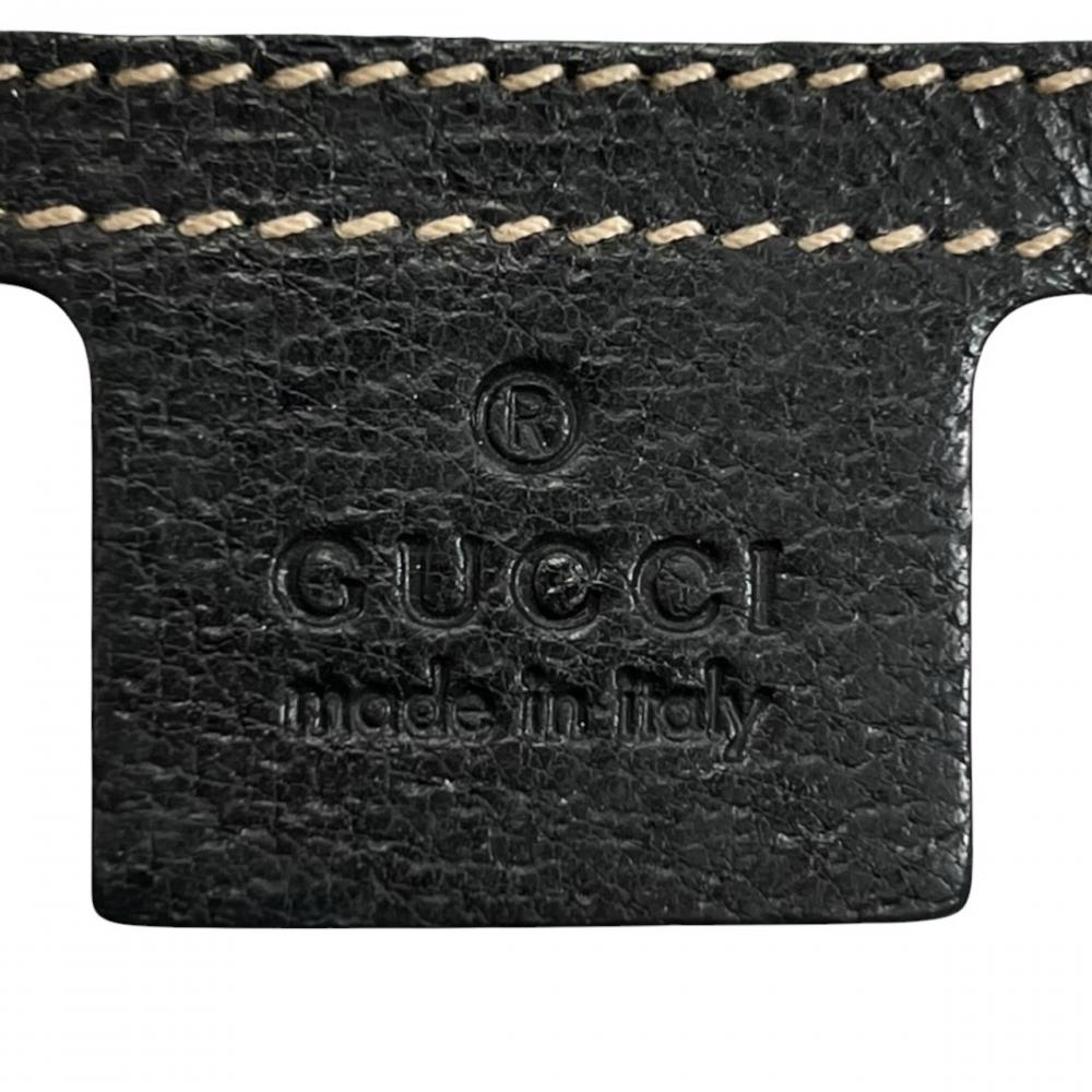 GUCCI グッチ ショルダーバッグ シャーミー ワンショルダー 153010 シルク ブラック 黒 ゴールド金具 レディース【中古品】