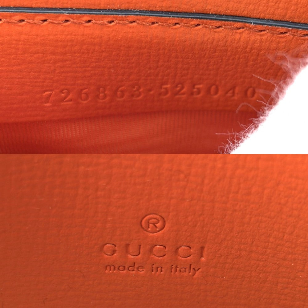 GUCCI グッチ 2WAY ミニホースビット1955 ミニハンドバッグ ショルダーバッグ 726863 レザー オレンジ ゴールド金具 レディース【中古品】