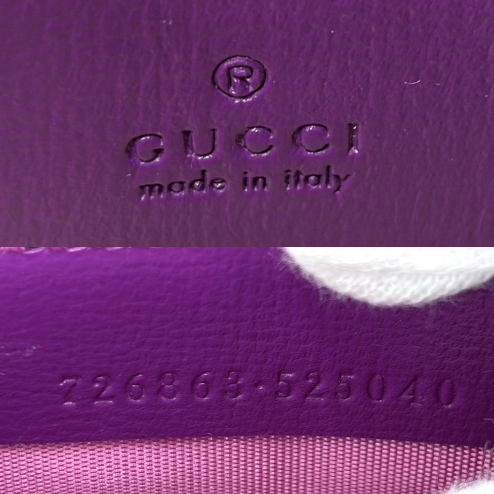 GUCCI グッチ 2WAY ミニホースビット1955 ミニハンドバッグ ショルダーバッグ 726863 レザー パープル 紫
 ゴールド金具 レディース【中古品】