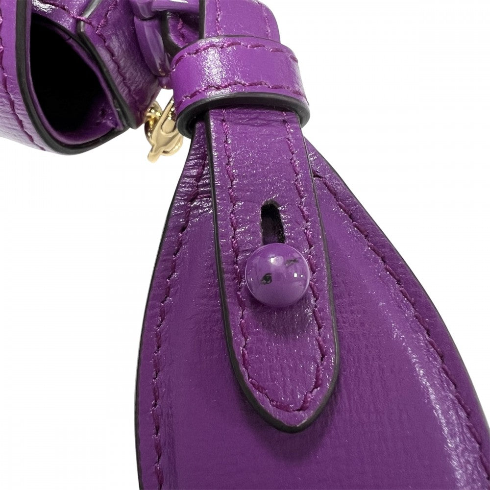 GUCCI グッチ 2WAY ミニホースビット1955 ミニハンドバッグ ショルダーバッグ 726863 レザー パープル 紫
 ゴールド金具 レディース【中古品】