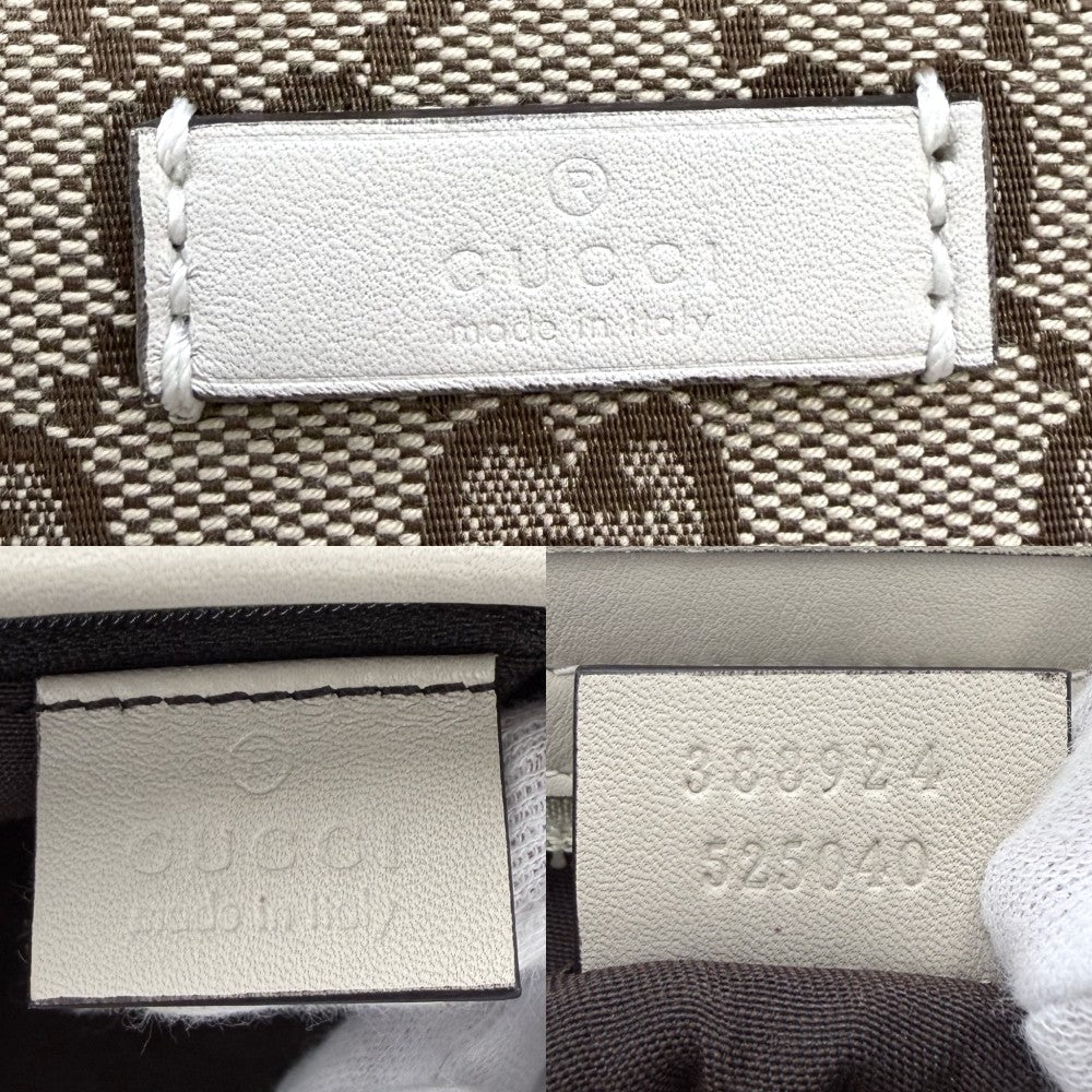 GUCCI グッチ ショルダーバッグ GG 男女兼用 メンズ レディース 388924 GGキャンバス ベージュ ホワイト 白 ソフトゴールド金具 ユニセックス【中古品】