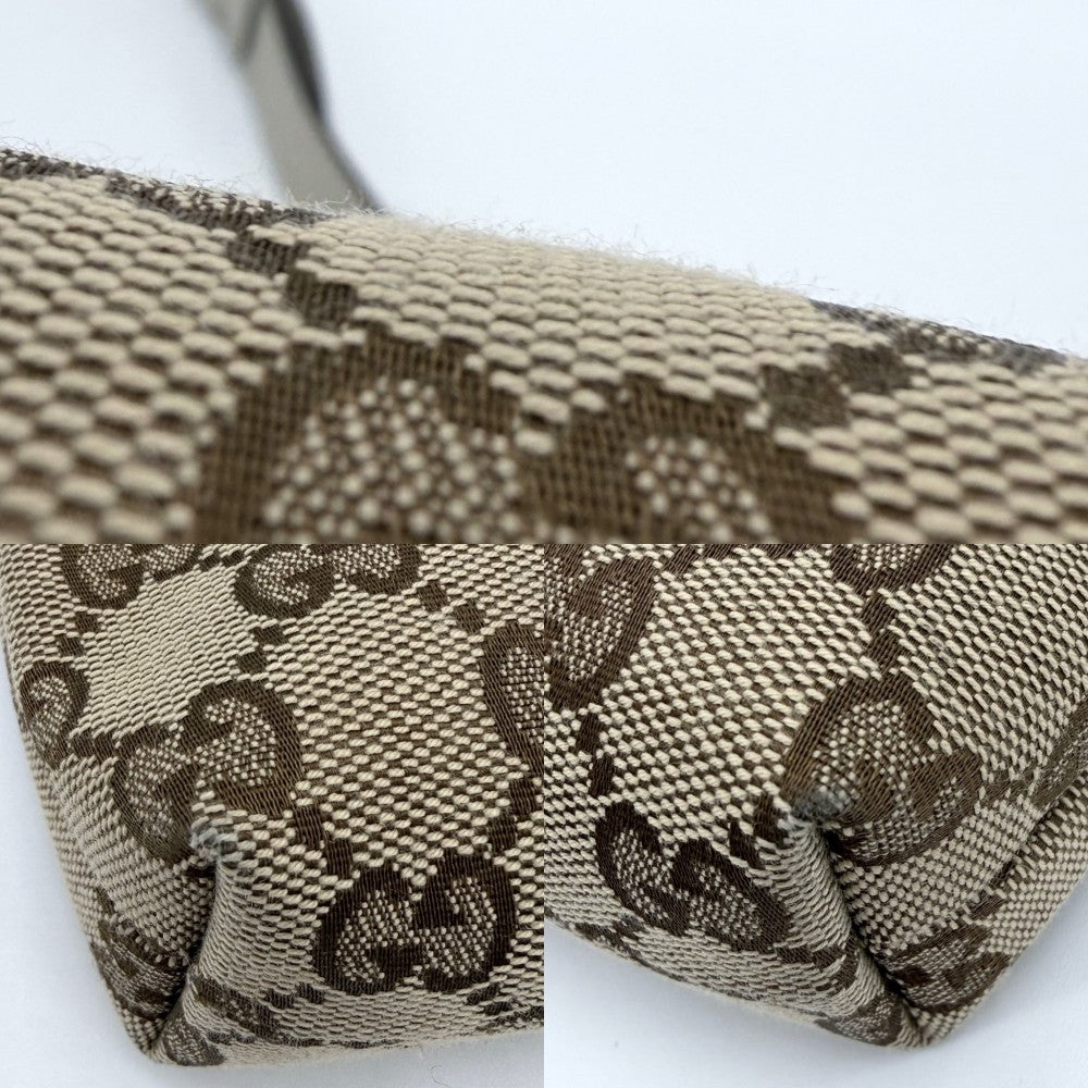 GUCCI グッチ ショルダーバッグ GG 男女兼用 メンズ レディース 388924 GGキャンバス ベージュ ホワイト 白 ソフトゴールド金具 ユニセックス【中古品】