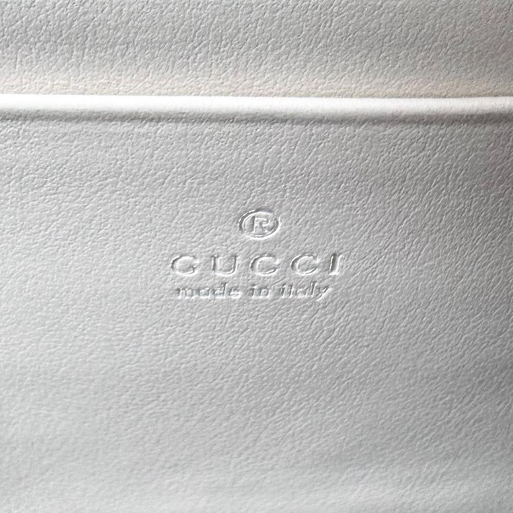 GUCCI グッチ ショルダーバッグ チェーンウォレット GGマーモント GGロゴ シェブロン キルティング 474575 レザー ホワイト 白 ゴールド金具 レディース【中古品】