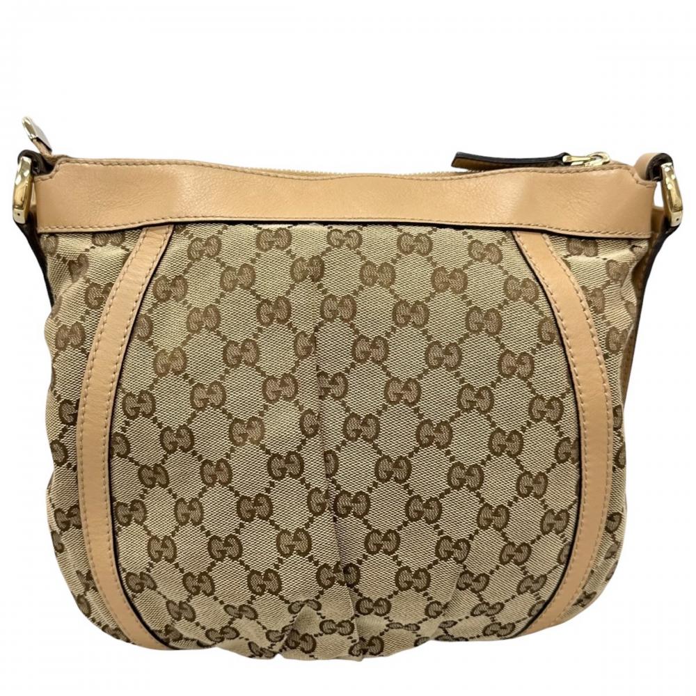 GUCCI グッチ ショルダーバッグ アビー Dリング 203257 GGキャンバス ブラウン 茶 ゴールド金具 レディース【中古品】