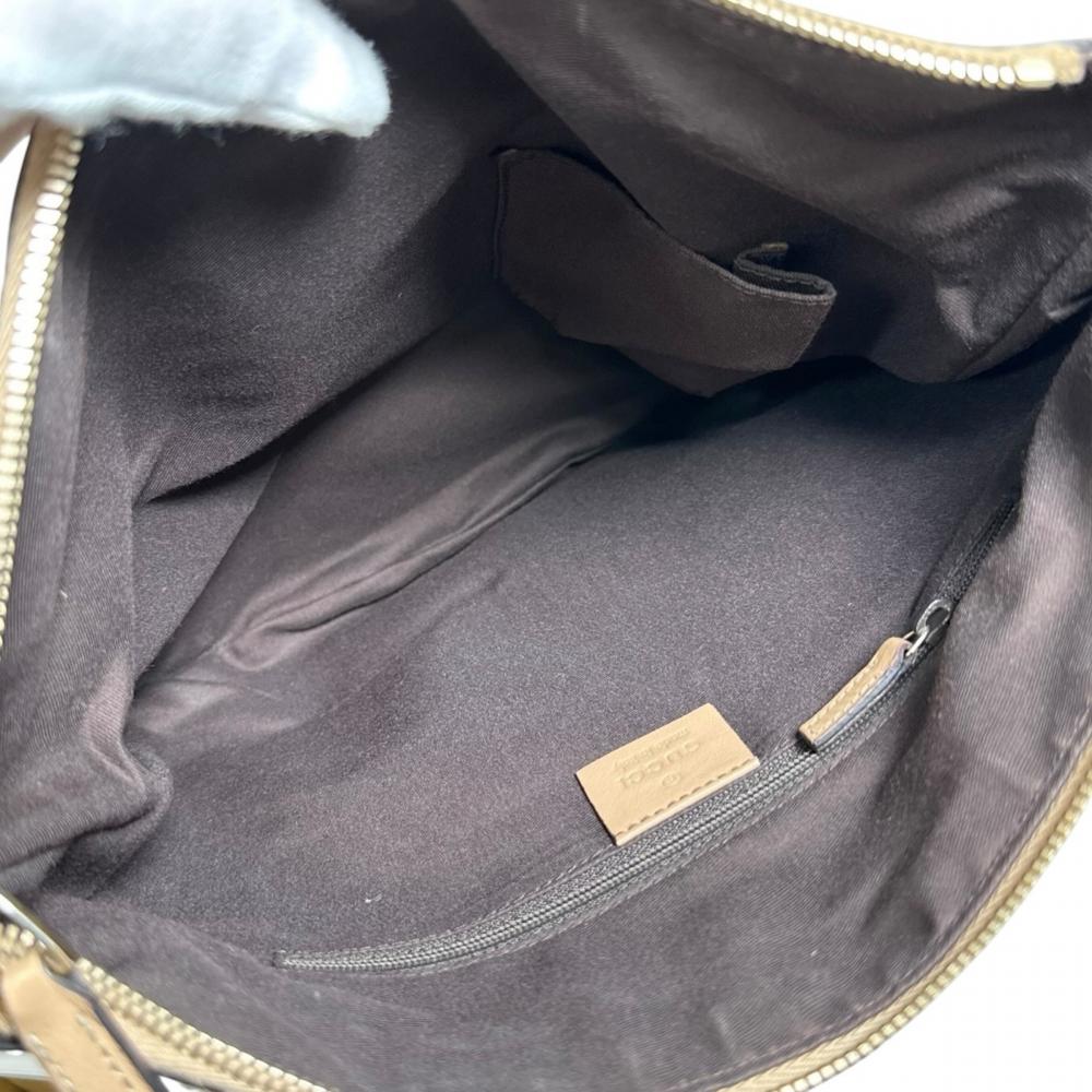 GUCCI グッチ ショルダーバッグ アビー Dリング 203257 GGキャンバス ブラウン 茶 ゴールド金具 レディース【中古品】