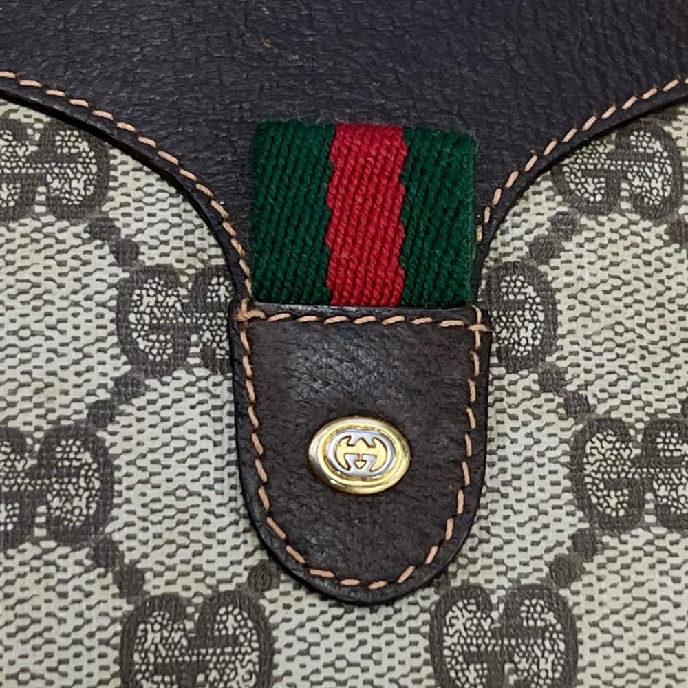 GUCCI グッチ ショルダーバッグ オールドグッチ シェリーライン GGスプリーム 89.02.018 PVCコーティングキャンバス マルチカラー ゴールド金具 レディース【中古品】
