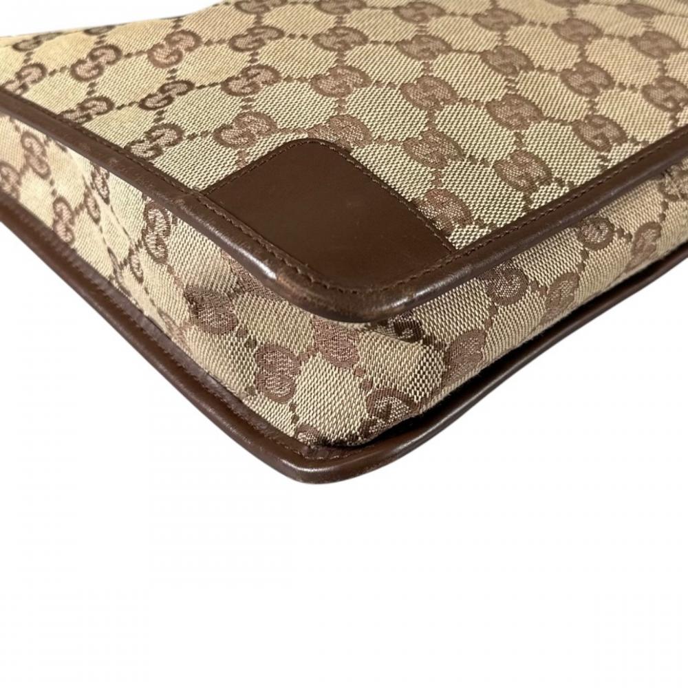 GUCCI グッチ ショルダーバッグ ヴィンテージ ワンショルダー 0014206 GGキャンバス ブラウン 茶 シルバー金具 レディース【中古品】
