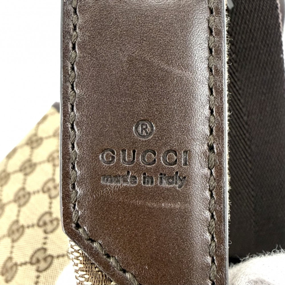 GUCCI グッチ ショルダーバッグ パンチング ワンショルダー 145857 GGキャンバス ベージュ ブラウン 茶 シルバー金具 レディース【中古品】