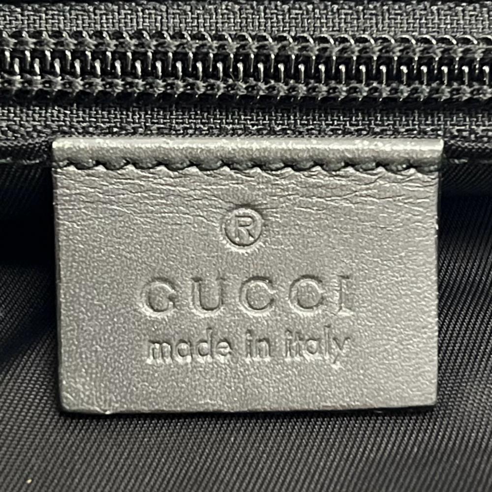 GUCCI グッチ ショルダーバッグ GGインプリメ メタル 295257 PVCコーティングキャンバス レザー ブラック 黒 シルバー金具 メンズ【中古品】