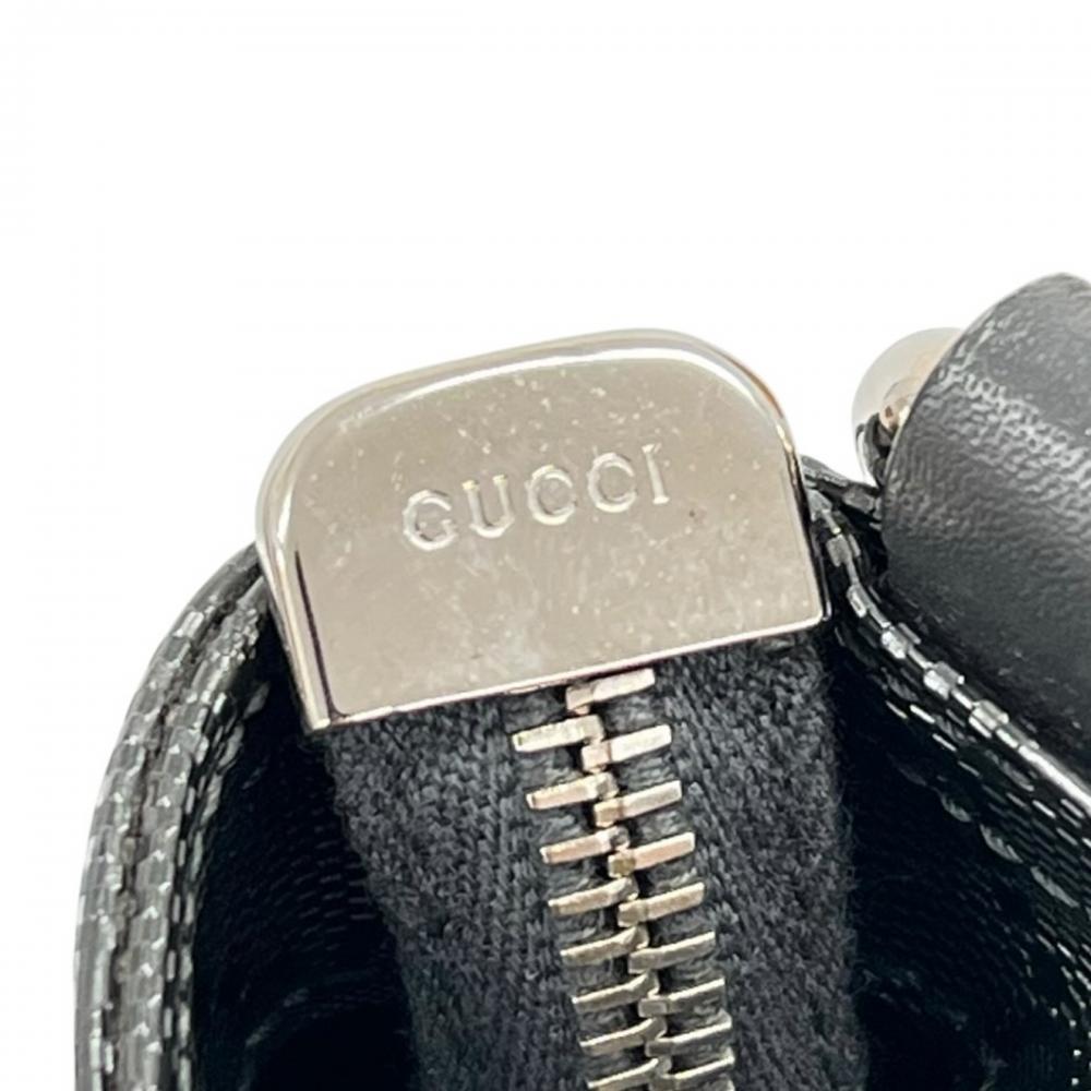 GUCCI グッチ ショルダーバッグ GGインプリメ メタル 295257 PVCコーティングキャンバス レザー ブラック 黒 シルバー金具 メンズ【中古品】