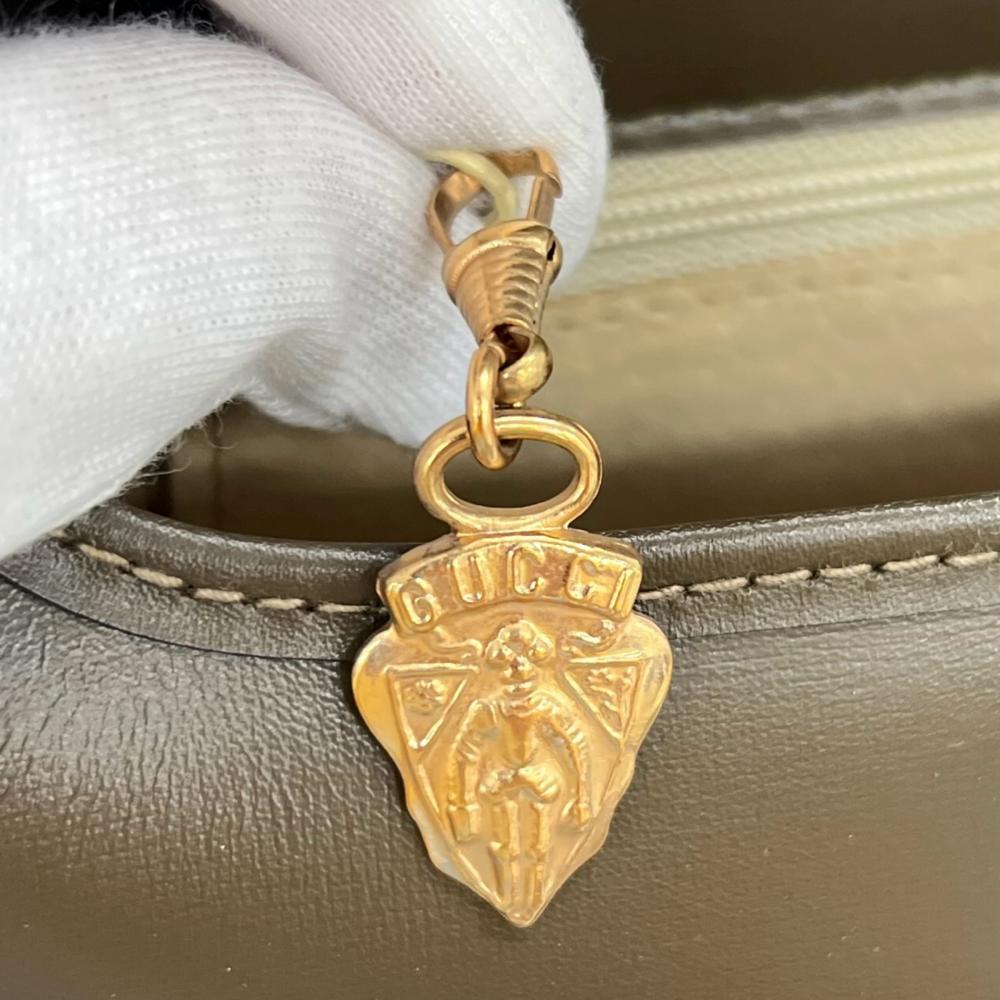 GUCCI グッチ ショルダーバッグ レディロック オールドグッチ レザー ブラウン 茶 ゴールド金具 レディース【中古品】