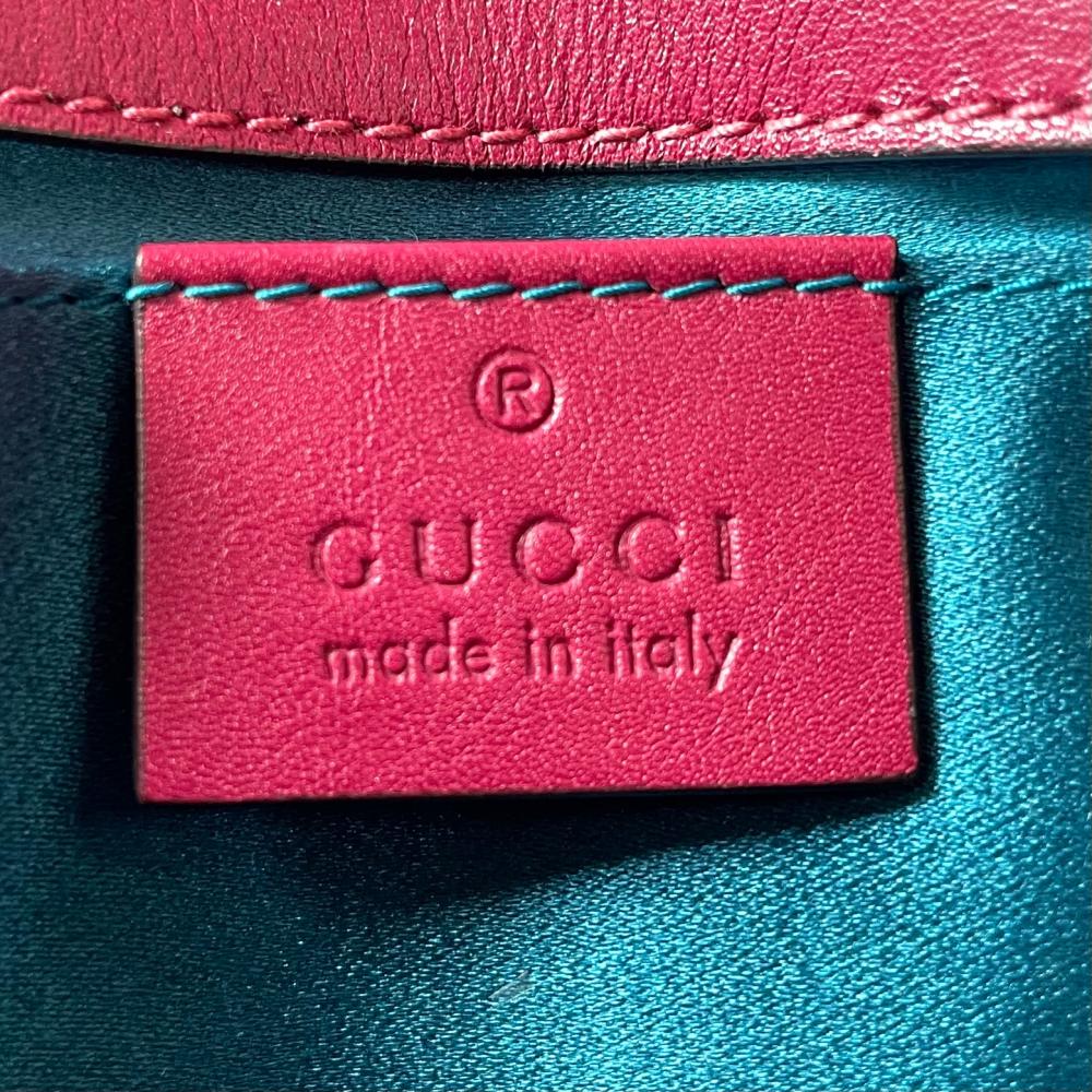 GUCCI グッチ 2WAY GGマーモント ショルダーバッグ ハンドバッグ 446744 ベロア レザー スパンコール ピンク アンティークゴールド金具 レディース【中古品】