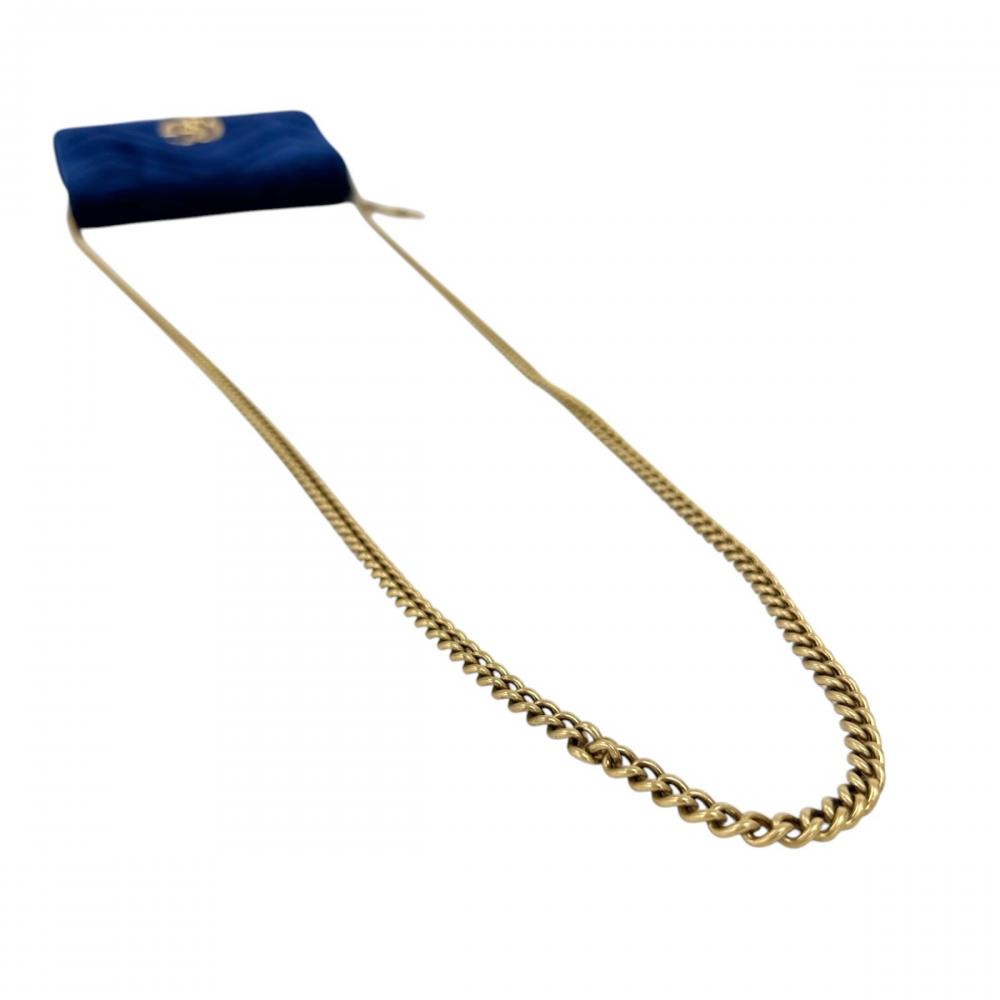 GUCCI グッチ ショルダーバッグ GGマーモント ロゴ金具 488426 ベルベット レザー ブルー 青 ゴールド金具 レディース【中古品】