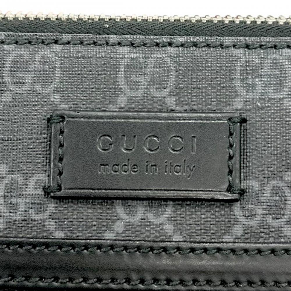 GUCCI グッチ ショルダーバッグ ウェブ ストライプ 523599 GGスプリームキャンバス レザー ブラック 黒 レッド 赤 シルバー金具 メンズ【中古品】