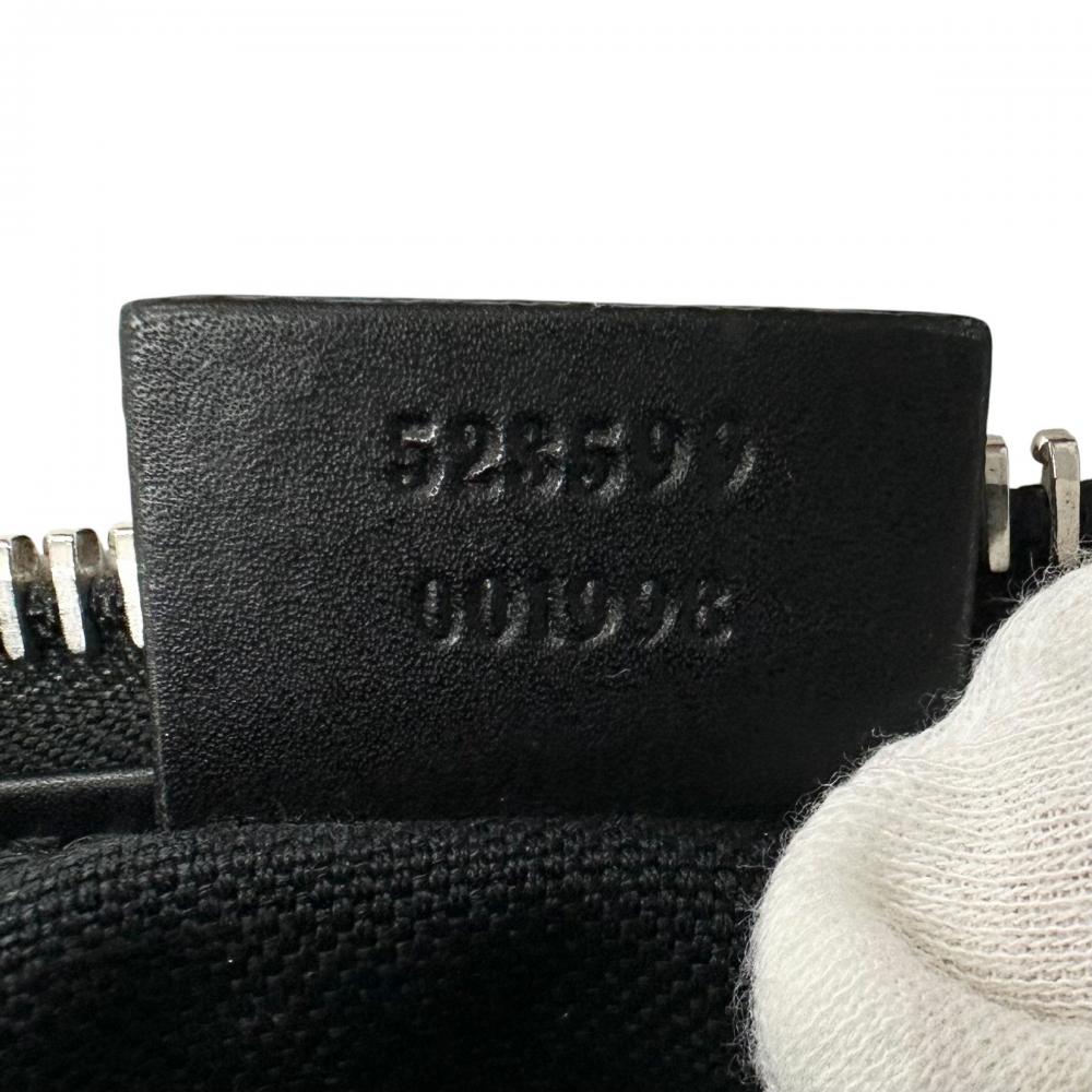 GUCCI グッチ ショルダーバッグ ウェブ ストライプ 523599 GGスプリームキャンバス レザー ブラック 黒 レッド 赤 シルバー金具 メンズ【中古品】